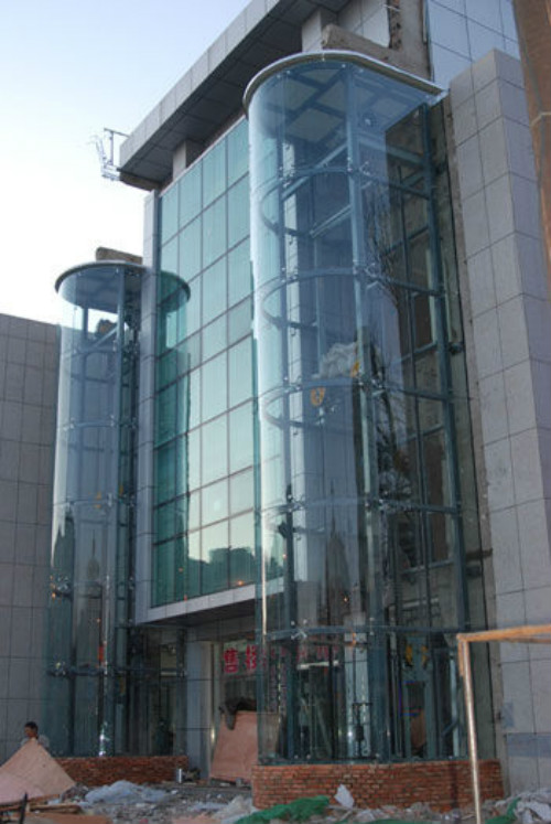 供应观光电梯玻璃外罩的设计,施工及养护