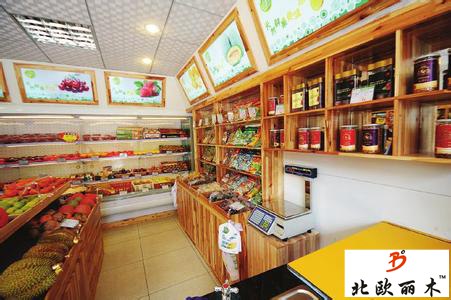 上海水果店设计装修 水果超市装修 水果展柜制