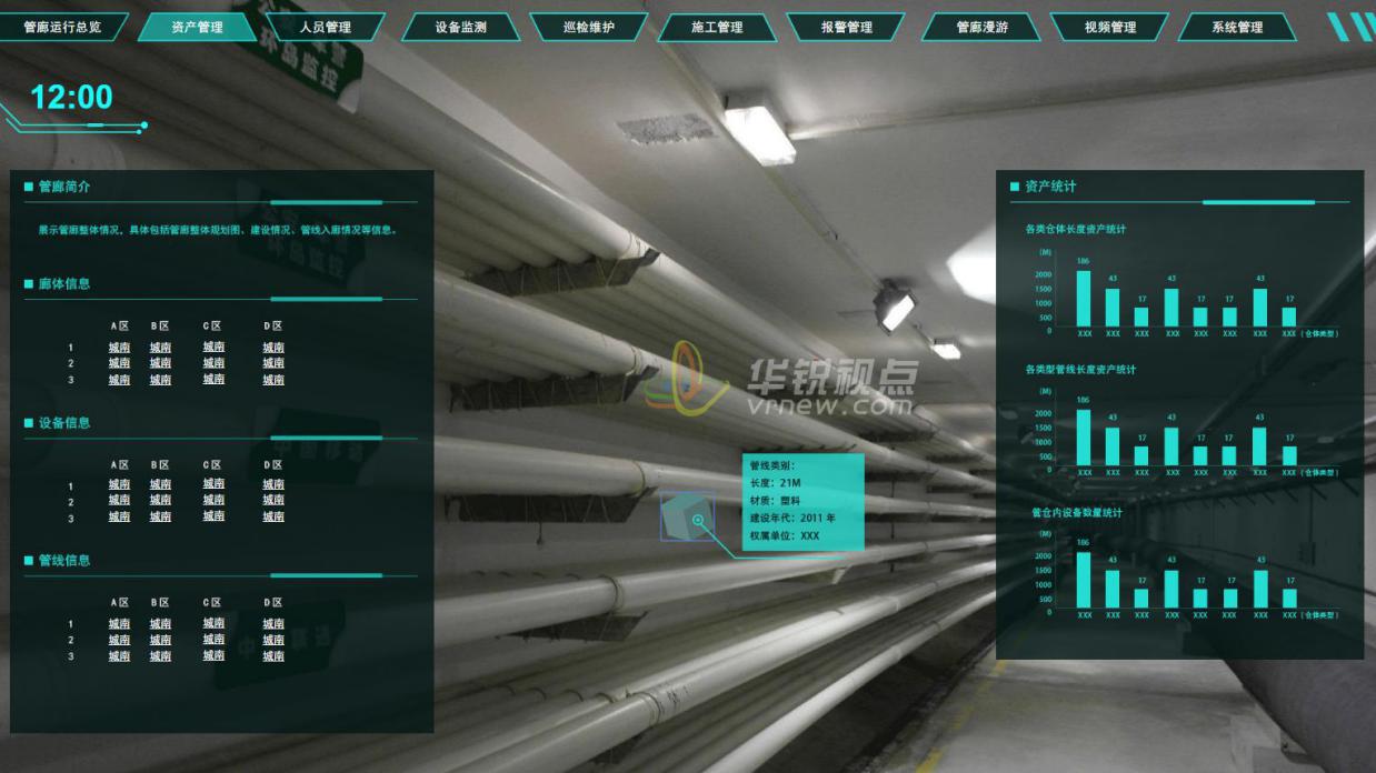 智慧管廊管理系统,arvr内容制作公司,北京华锐视点