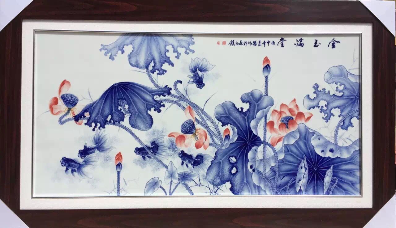 定做陶瓷工艺高档手绘瓷板画