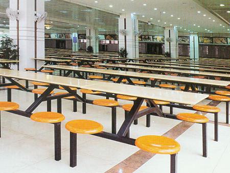 杭州大学食堂餐桌椅,杭州大学 美食城 桌椅