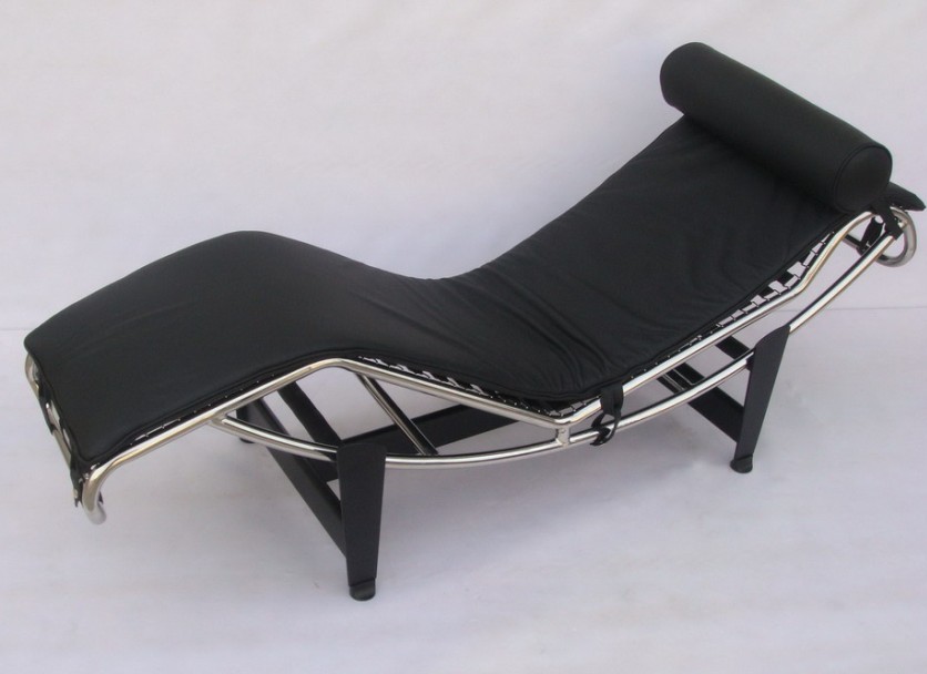 柯布西耶躺椅,不锈钢真皮躺椅,经典躺椅,躺椅